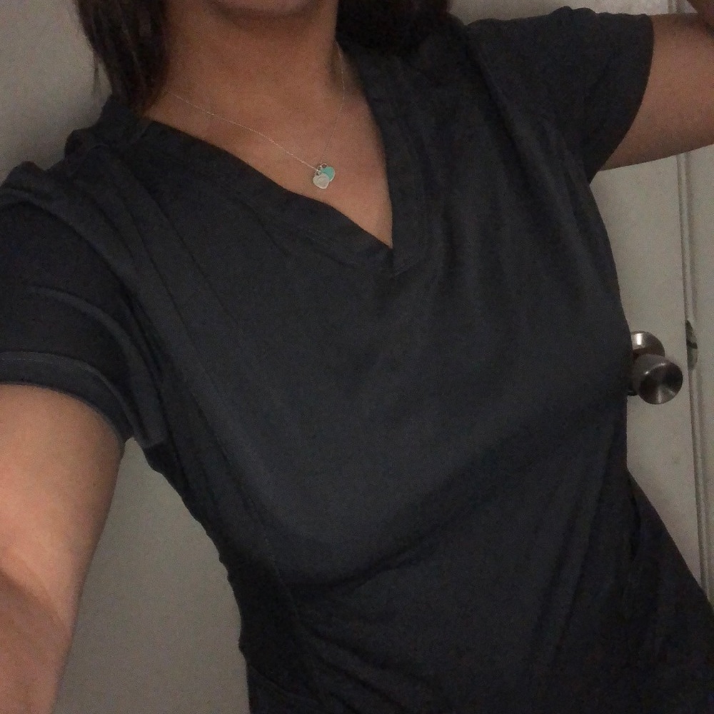Navy scrub top